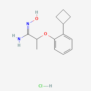 2-(2-Cyclobutylphenoxy)-N-hydroxypropanimidamide monohydrochloride