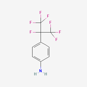 molecular formula C9H6F7N B1277375 4-(全氟丙烷-2-基)苯胺 CAS No. 2396-17-0