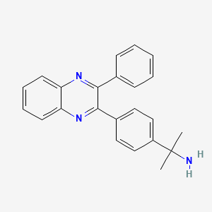 molecular formula C23H21N3 B1277378 2-[4-(3-苯基喹喔啉-2-基)苯基]丙烷-2-胺 CAS No. 473382-48-8