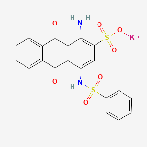 2-Anthracenesulfonic acid, 1-amino-9,10-dihydro-9,10-dioxo-4-((phenylsulfonyl)amino)-, monopotassium salt