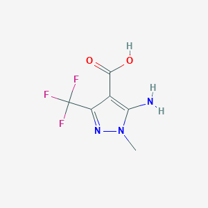 molecular formula C6H6F3N3O2 B1277412 5-氨基-1-甲基-3-(三氟甲基)-1H-吡唑-4-羧酸 CAS No. 317806-51-2