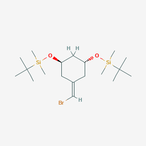 B1277416 (1R,3R)-5-(Bromomethylene)-1,3-bis(tert-butyldimethylsilyloxy)cyclohexane CAS No. 387834-41-5