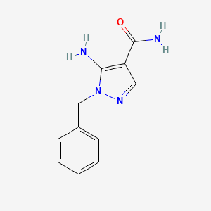 molecular formula C11H12N4O B1277446 5-amino-1-benzyl-1H-pyrazole-4-carboxamide CAS No. 56156-22-0