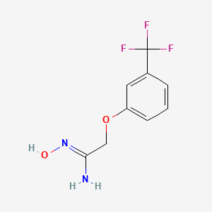molecular formula C9H9F3N2O2 B1277454 N'-Hydroxy-2-[3-(trifluoromethyl)phenoxy]-ethanimidamide CAS No. 690632-15-6