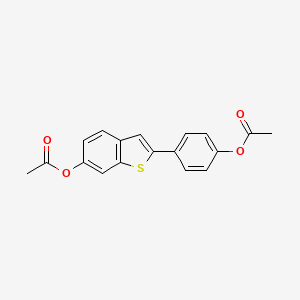 4-(6-Acetoxybenzo[b]thiophen-2-yl)phenyl acetate