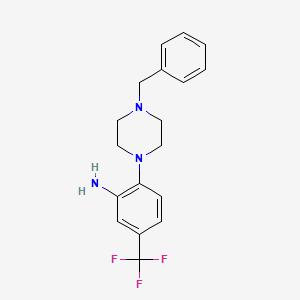 molecular formula C18H20F3N3 B1277469 2-(4-Benzylpiperazin-1-yl)-5-(trifluoromethyl)aniline CAS No. 767611-57-4