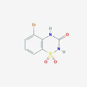 molecular formula C7H5BrN2O3S B1277487 5-Bromo-2H-benzo[e][1,2,4]thiadiazin-3(4H)-one 1,1-dioxide CAS No. 155983-98-5