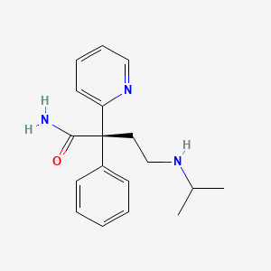 molecular formula C18H23N3O B12774906 (S)-Monodes(isopropyl)disopyramide CAS No. 77494-41-8