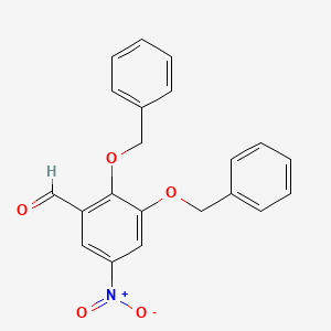 molecular formula C21H17NO5 B1277491 2,3-Bis-benzyloxy-5-nitro-benzaldehyde 