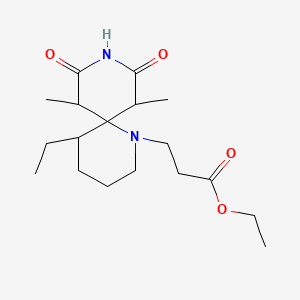 molecular formula C18H30N2O4 B12774948 alpha,alpha'-(Iminodicarbonyl)bis(alpha-ethyl-1-piperidinepropionic acid) diethyl ester CAS No. 96770-21-7