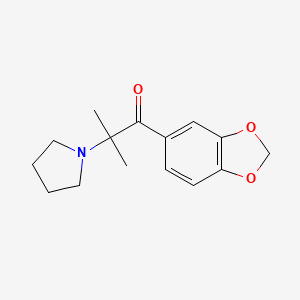 molecular formula C15H19NO3 B12775069 1-(1,3-Benzodioxol-5-yl)-2-methyl-2-(pyrrolidin-1-yl)propan-1-one CAS No. 24622-73-9