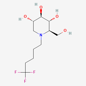 molecular formula C11H20F3NO4 B12775121 (5,5,5-TriFpentyl)DNJ CAS No. 128985-17-1