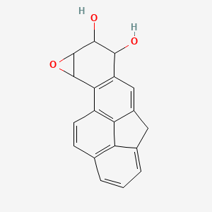 molecular formula C19H14O3 B12775175 trans-6,7-Dihydroxy-anti-8,9-epoxy-6,7,8,9-tetrahydro-4H-cyclopenta(def)chrysene CAS No. 169383-22-6