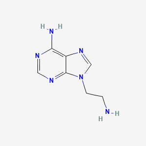 molecular formula C7H10N6 B1277519 9H-嘌呤-9-乙胺，6-氨基- CAS No. 40293-19-4