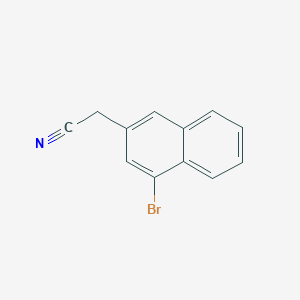 molecular formula C12H8BrN B1277520 2-(4-溴萘-2-基)乙腈 CAS No. 401469-73-6