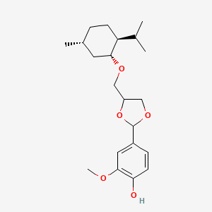 molecular formula C21H32O5 B12775230 Vanillin 3-(L-menthoxy)propane-1,2-diol acetal CAS No. 207844-03-9