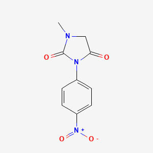 molecular formula C10H9N3O4 B1277561 1-甲基-3-(4-硝基苯基)咪唑烷-2,4-二酮 CAS No. 92088-75-0