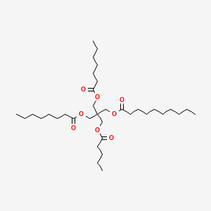 [2-(Heptanoyloxymethyl)-2-(octanoyloxymethyl)-3-pentanoyloxypropyl] decanoate