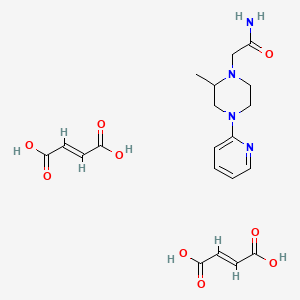 (E)-but-2-enedioic acid;2-(2-methyl-4-pyridin-2-ylpiperazin-1-yl)acetamide