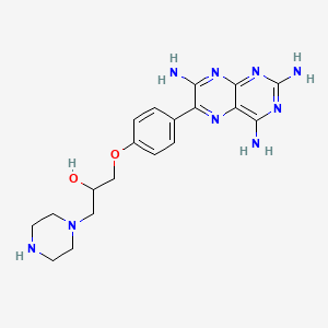 1-Piperazineethanol, alpha-((4-(2,4,7-triamino-6-pteridinyl)phenoxy)methyl)-