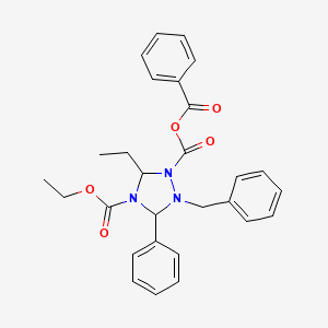 1,2,4-Triazolidine-1,3-dicarboxylic acid, 3-benzoyl-5-phenyl-4-(phenylmethyl)-, diethyl ester