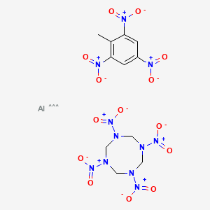 molecular formula C7H5N3O6.C4H8N8O8.Al<br>C11H13AlN11O14 B12775890 Octonal CAS No. 78413-87-3