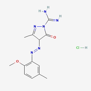 4,5-Dihydro-4-((2-methoxy-5-methylphenyl)azo)-3-methyl-5-oxo-1H-pyrazole-1-carboxamidine monohydrochloride