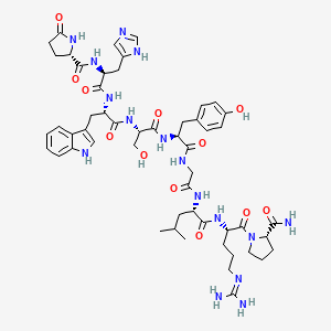 molecular formula C53H72N16O12 B12775955 LHRH, Des-gly(10)- CAS No. 37783-52-1