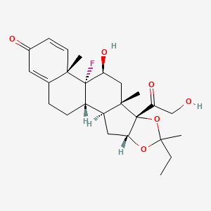 molecular formula C25H33FO6 B12775961 Triamcinolone methyl ethyl ketal CAS No. 3793-07-5