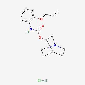 Carbamic acid, (2-propoxyphenyl)-, 1-azabicyclo(2.2.2)oct-3-yl ester, monohydrochloride