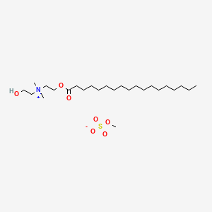 molecular formula C25H53NO7S B12775967 Ethanaminium, N-(2-hydroxyethyl)-N,N-dimethyl-2-((1-oxooctadecyl)oxy)-, methyl sulfate (salt) CAS No. 72829-20-0