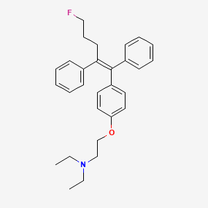 molecular formula C29H34FNO B12775987 Fluoromethyl-N,N-diethyltamoxifen CAS No. 133157-88-7