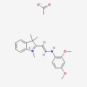 3H-Indolium, 2-(2-((2,4-dimethoxyphenyl)amino)ethenyl)-1,3,3-trimethyl-, acetate