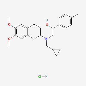 Benzenemethanol, alpha-(((cyclopropylmethyl)(1,2,3,4-tetrahydro-6,7-dimethoxy-2-naphthalenyl)amino)methyl)-4-methyl-, hydrochloride