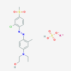 Ethanol, 2-((4-((2-chloro-4-(methylsulfonyl)phenyl)azo)-3-methylphenyl)ethylamino)-, hydrogen sulfate (ester), potassium salt