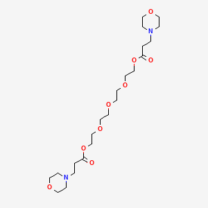 molecular formula C22H40N2O9 B12776037 Oxybis(2,1-ethanediyloxy-2,1-ethanediyl) bis(3-(4-morpholinyl)propionate CAS No. 71487-08-6