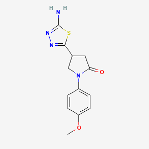 molecular formula C13H14N4O2S B1277611 4-(5-氨基-1,3,4-噻二唑-2-基)-1-(4-甲氧基苯基)吡咯烷-2-酮 CAS No. 887041-78-3