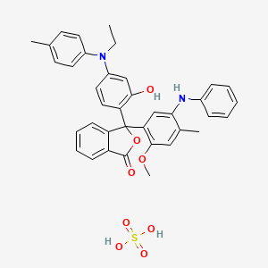 3-(5-anilino-2-methoxy-4-methylphenyl)-3-[4-(N-ethyl-4-methylanilino)-2-hydroxyphenyl]-2-benzofuran-1-one;sulfuric acid