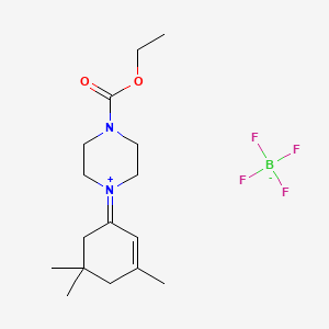 4-Ethoxycarbonyl-1-(3,5,5-trimethylcyclohex-2-en-1-ylidene)-1-piperazinium tetrafluoroborate