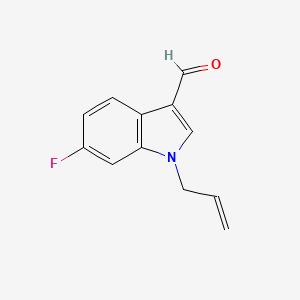 molecular formula C12H10FNO B1277616 1-烯丙基-6-氟-1H-吲哚-3-甲醛 CAS No. 883543-88-2