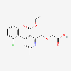 2-((Carboxymethoxy)methyl)-4-(2-chlorophenyl)-6-methyl-3-pyridinecarboxylic acid, 3-ethyl ester