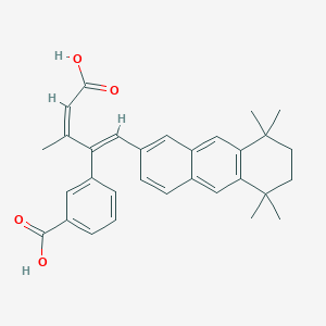 molecular formula C31H32O4 B12776229 3-((1Z,2Z)-3-Carboxy-2-methyl-1-((5,6,7,8-tetrahydro-5,5,8,8-tetramethyl-2-anthracenyl)methylene)-2-propen-1-yl)benzoic acid CAS No. 161914-56-3