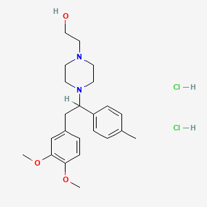 4-(2-(3,4-Dimethoxyphenyl)-1-(4-methylphenyl)ethyl)-1-piperazineethanol dihydrochloride