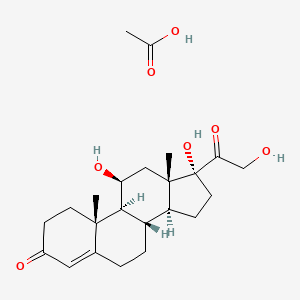 molecular formula C23H34O7 B12776251 Hydrocortisone/Acetic acid CAS No. 67489-69-4