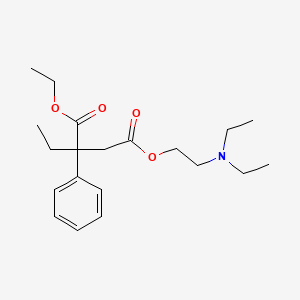 molecular formula C20H31NO4 B12776278 4-O-[2-(diethylamino)ethyl] 1-O-ethyl 2-ethyl-2-phenylbutanedioate CAS No. 94755-54-1