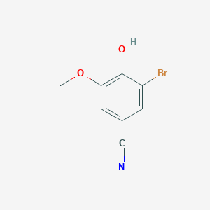 molecular formula C8H6BrNO2 B1277632 3-溴-4-羟基-5-甲氧基苯甲腈 CAS No. 52805-45-5