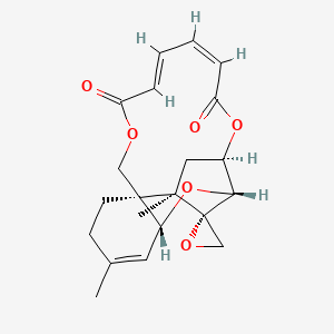 molecular formula C21H24O6 B12776330 Verrucene CAS No. 123085-81-4