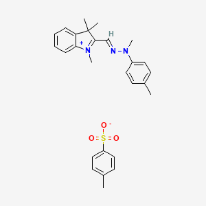 N,4-dimethyl-N-[(E)-(1,3,3-trimethylindol-1-ium-2-yl)methylideneamino]aniline;4-methylbenzenesulfonate