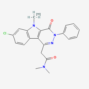 2-(7-chloro-5-(111C)methyl-4-oxo-3-phenylpyridazino[4,5-b]indol-1-yl)-N,N-dimethylacetamide