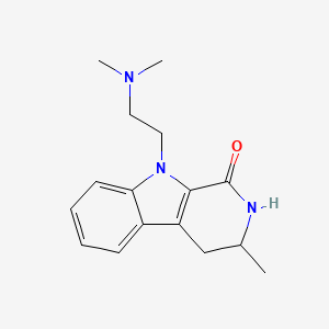 3,4-Dihydro-9-(2-(dimethylamino)ethyl)-3-methyl-9H-pyrido(3,4-b)indol-1(2H)-one